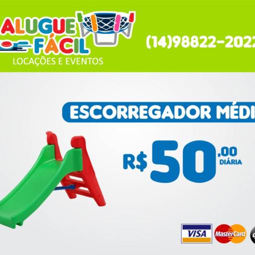 Escorregador Médio por Alugue Fácil - Aluguel de Brinquedos