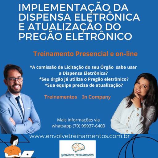 Curso Implementação da Dispensa Eletrônica e Atualização do Pregão Eletrônico