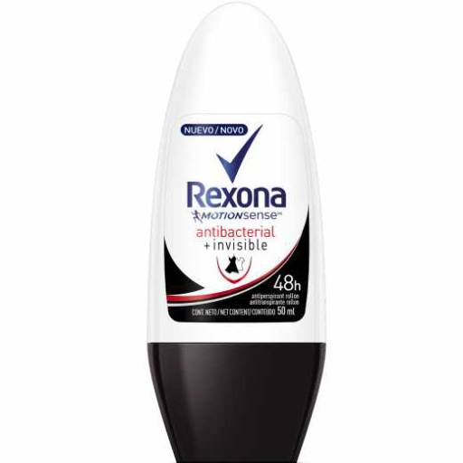 Desodorantes rexona rolon antibacterial+invisible 50ml 