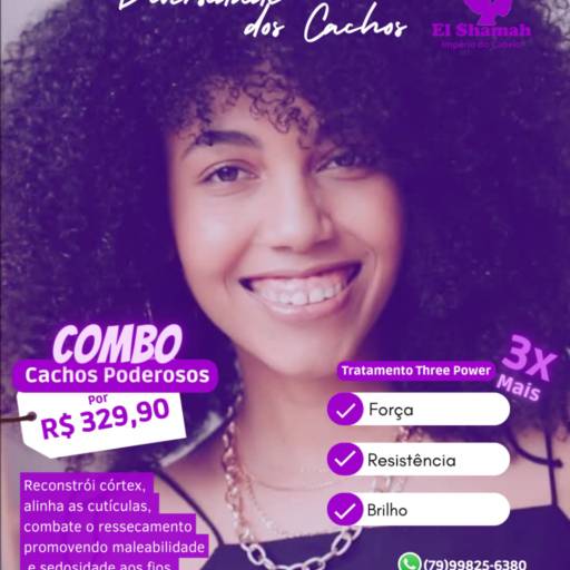 Comprar o produto de Combo Cachos Poderosos  em Kits para Salão pela empresa EL Shamah - Salões de Beleza Afro em Aracaju em Aracaju, SE por Solutudo