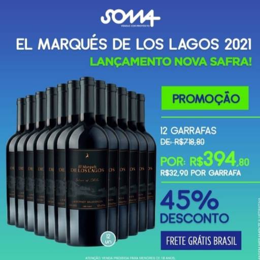 Comprar o produto de El Marques de Los Lagos - Cabernet Sauvignon 2021| Promoção de Vinho | Jundiaí em Vinhos pela empresa Amovinho - Loja de vinhos em Jundiaí, SP por Solutudo
