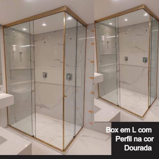 Comprar o produto de Box de Vidro Temperado em Box para Banheiro pela empresa Paulista Vidros em Itapetininga, SP por Solutudo