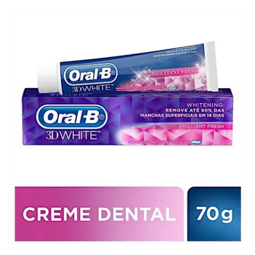 Creme Dental 3D White Brilliant Fresh 70g 1 UN Oral-B - ORAL B