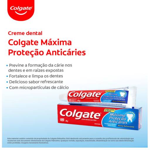 Creme Dental Colgate Máxima Proteção Anticáries 90g