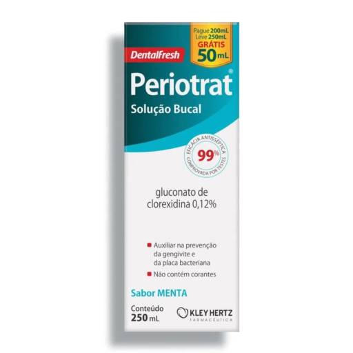 Solução Antisséptica Bucal Periotrat S/álcool Menta 250ml