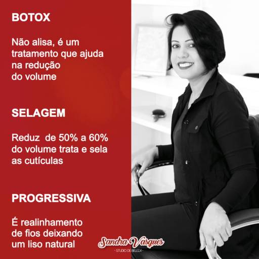 Comprar o produto de Botox capilar em Beleza, Estética e Bem Estar pela empresa Sandra Vasques Studio de Beleza em Avaré, SP por Solutudo