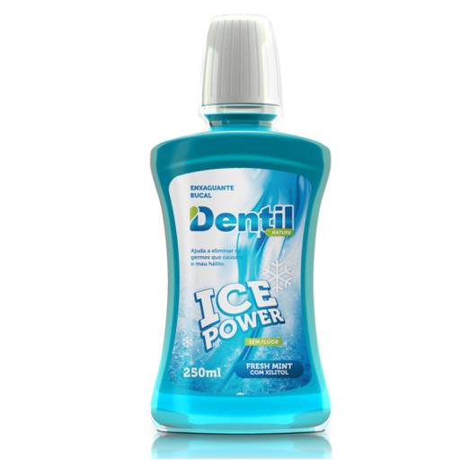 Enxaguante Bucal Dentil Nature Ice Power c/ Xilitol 250ml Descrição do Produto