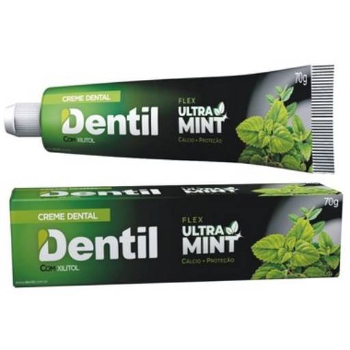 Creme Dental Dentil Ultra Mint Refrescante Sem Flúor C/ Xilitol 70 G