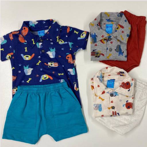 Conjunto de menino com shorts e camiseta por Influência Kids - Moda Infantil