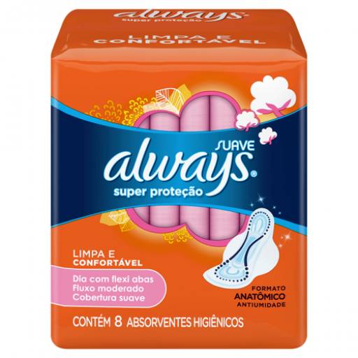 Absorvente Always Basico  Seco  Sem Abas L8 P7
