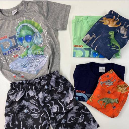 Conjunto de camiseta e shorts infantil por Influência Kids - Moda Infantil