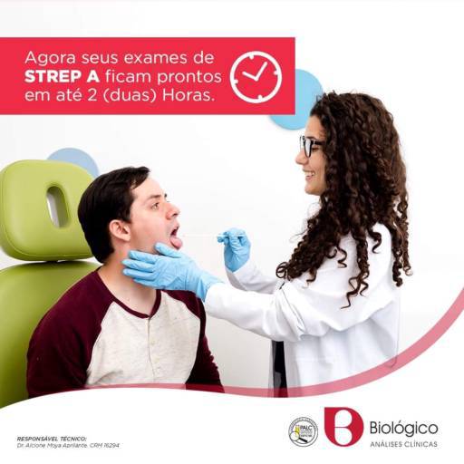 STREP A - (Streptococcus A) por Laboratório Biológico - Medicina Diagnóstica (Unidade Itupeva)