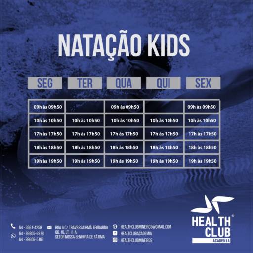 Comprar o produto de NATAÇÃO KIDS em Academias pela empresa Health Club Academia em Mineiros, GO por Solutudo
