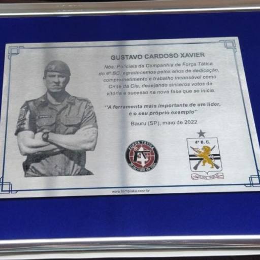 Placas de homenagem em Bauru por Templaka Sinalização