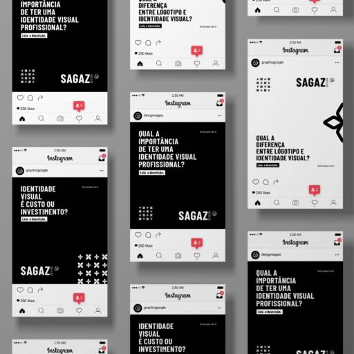 Comprar o produto de Artes para redes sociais em Criação de identidade visual pela empresa Design Sagaz - Estúdio de Design Gráfico em Jundiaí, SP por Solutudo