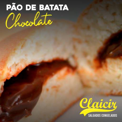 Pão de batata com chocolate congelado em Bauru por Claicir Produtos Congelados