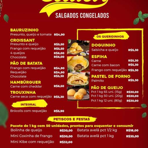 Confira o cardápio da Claicir Congelados por Claicir Produtos Congelados