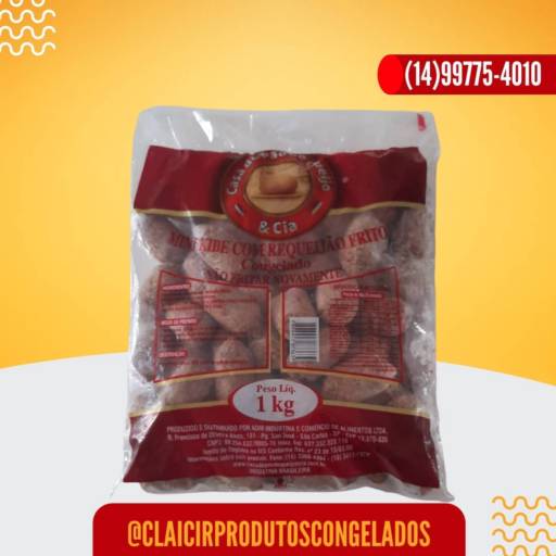 Mini kibe com requeijão congelado por Claicir Produtos Congelados