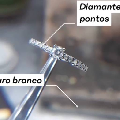 Anel Solitário com Diamantes em Bauru por VS Joias 