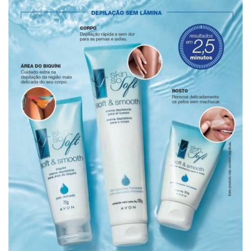 Cremes depilatórios Avon 