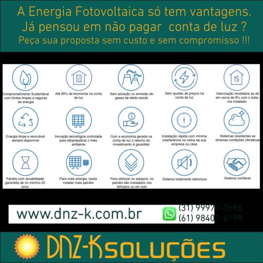 Comprar a oferta de Empresa especializada em Energia Solar em Energia Solar pela empresa DNZ-K Soluções em Ouro Preto, MG por Solutudo