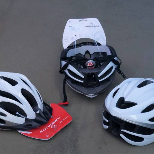 Capacete Ciclismo Absolute inmold ajustável com sinalizador e viseira em Bauru, SP por Two Force Bike Shop