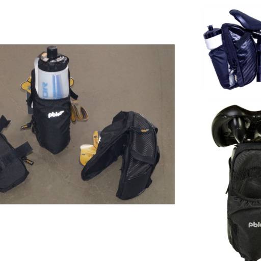 Bolsa de Selim Tamanho Grande Com Compartimento para Garrafa Caramanhola Pro-Bike 0104TA