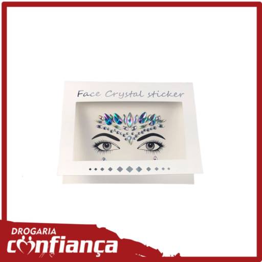 Cartela De Adesivos Strass De Rosto Pedras por Drogaria Confiança