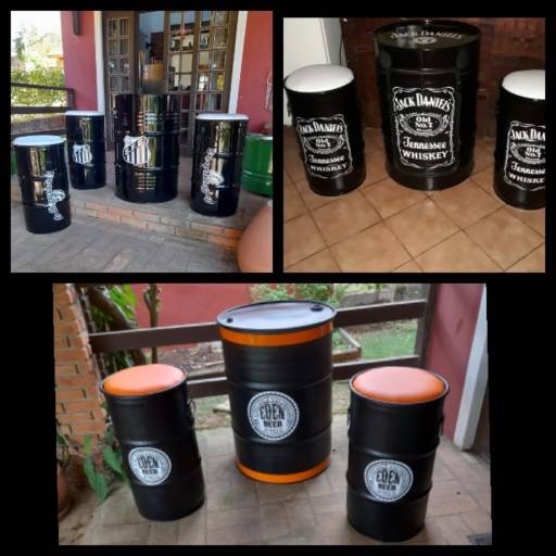 Banquetas de tambor por Arte no kintal Tambores personalizados