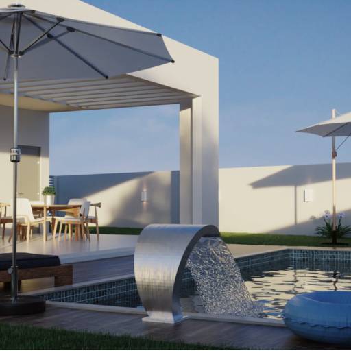 Projetos em 3D em Santa Bárbara Resort Residence, SP por Viviane e Luan - LV Engeo Engenharia e Arquitetura