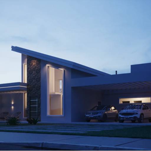 Projetos em 3D em Santa Bárbara Resort Residence, SP por Viviane e Luan - LV Engeo Engenharia e Arquitetura