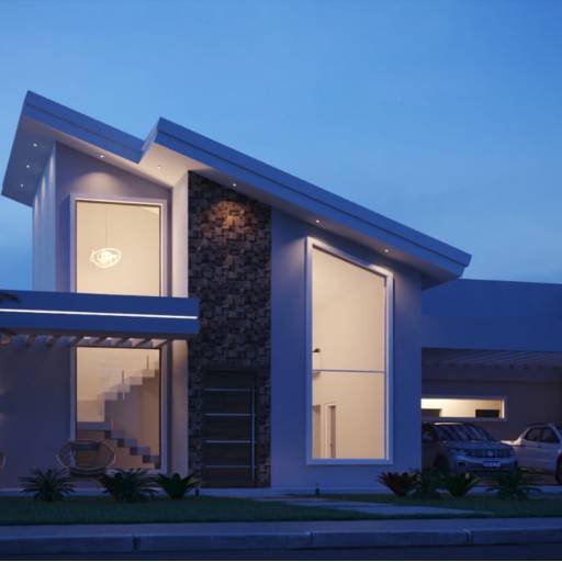 Projetos em 3D em Santa Bárbara Resort Residence, SP por Viviane e Luan - LV Engeo Engenharia e Arquitetura