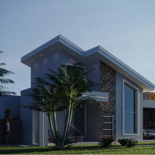 Projetos em 3D em Santa Bárbara Resort Residence, SP por Viviane e Luan - LV Engeo Engenharia e Arquitetura