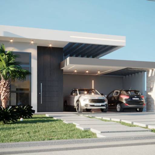 Projetos em 3D em Santa Bárbara Resort Residence, SP por Viviane e Luan - LV Engeo Engenharia e Arquitetura