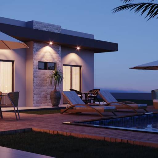 Projetos em 3D em Santa Bárbara Resort Residence, SP por Viviane e Luan - LV Engeo Engenharia e Arquitetura