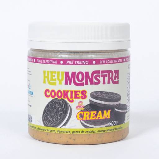 Comprar o produto de Creme de amendoim Cookies & Cream - Bauru em Pasta de Amendoim pela empresa Hey Monstra em Bauru, SP por Solutudo