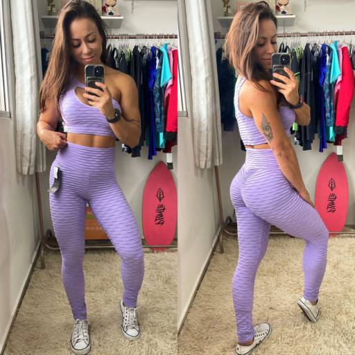 Calça legging empina bumbum lilás por Hey Monstra