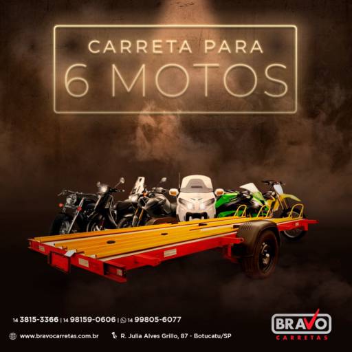 Carreta para motos em São José dos Campos 