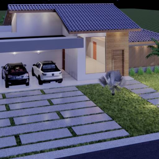 Casas de Campo em Santa Bárbara Resort Residence, SP por Viviane e Luan - LV Engeo Engenharia e Arquitetura