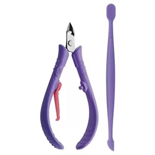 Mundial Alicate De Cutícula Flex + Espátula Lilás