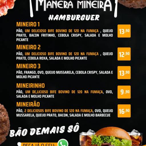 Nosso cardápio de Hambúrguer, você já provou?