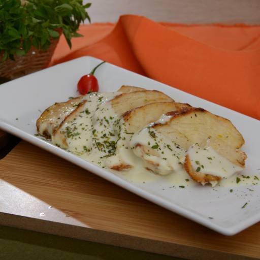 Filé de frango com molho de queijos por Leveat - Comidas saudáveis e ultrassaborosas