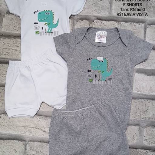 Conjunto Body e Shorts por Influência Kids - Moda Infantil