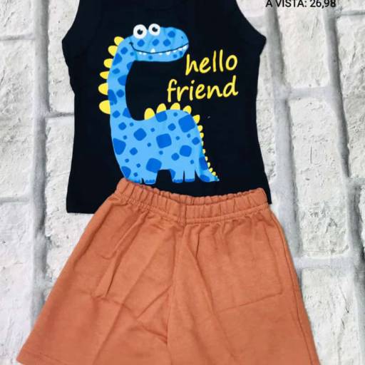 Conjunto infantil com regata por Influência Kids - Moda Infantil