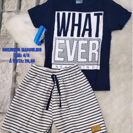 Camiseta e shorts masculino infantil por Influência Kids - Moda Infantil