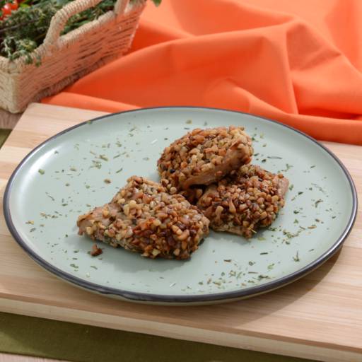 Tilápia com crosta de xerém por Leveat - Comidas saudáveis e ultrassaborosas