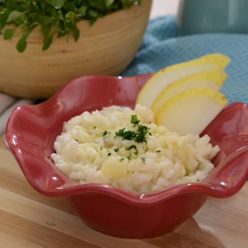 Risoto de pêra com gorgonzola por Leveat - Comidas saudáveis e ultrassaborosas