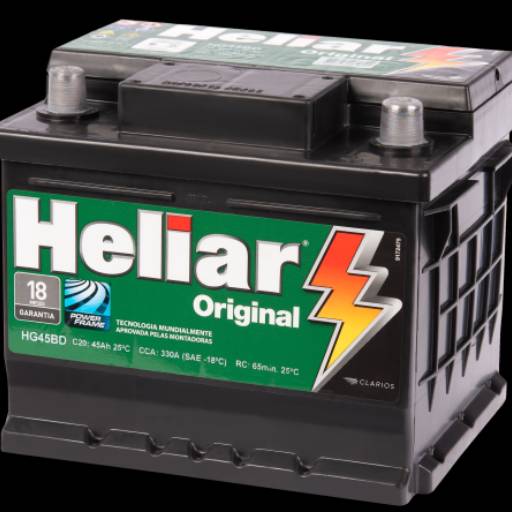 Bateria de Carro Heliar 45 Amperes por Auto Longarina