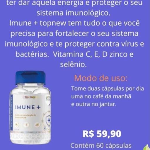 Imune+ TopNew em Bauru por ASTT BAURU PRESTAÇÃO DE SERVIÇO E COMERCIO MEI - TOPNEW SUPLEMENTOS ALIMENTARES