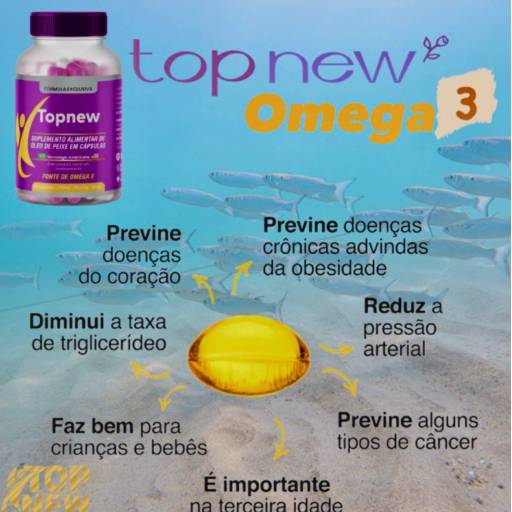 Ômega 3 TopNew em Bauru por ASTT BAURU PRESTAÇÃO DE SERVIÇO E COMERCIO MEI - TOPNEW SUPLEMENTOS ALIMENTARES